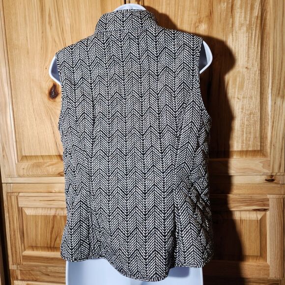 Van Heusen Women’s Vest – Zigzag Pattern, Black & White, Size Small, Lined - Picture 3 of 7